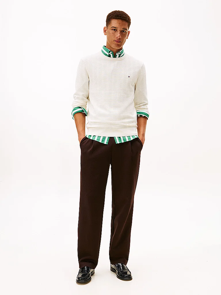 Tommy Hilfiger Pull Seasonal Structure Ivory Petal S Homme 5